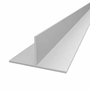 Profilo a T in alluminio EN AW-6060 – T 100×50×2 mm, lunghezza 2000 mm