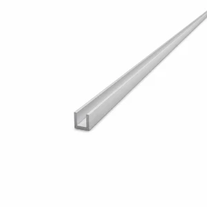 Profilo a C/U in alluminio 10×10×1,5 mm – sezione C/U, lunghezza 2000 mm, EN AW-6060
