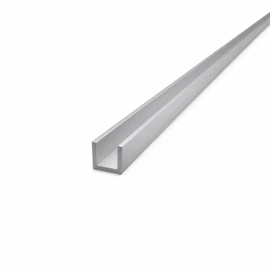 Profilo a C/U in alluminio 15×15×2 mm – lunghezza 2000 mm