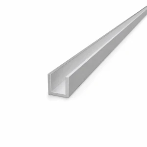 Profilato a U in alluminio 20×20×2 mm – profilo C/U lunghezza 2000 mm