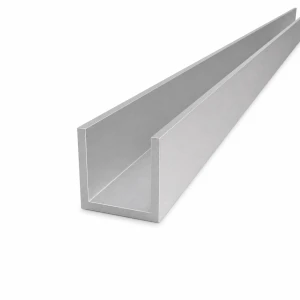 Profilato a C in alluminio 40×40×4 mm EN AW-6060 – profilo C/U, lunghezza 2000 mm