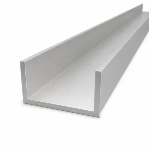 Profilato a U in alluminio 80×40×5 mm – profilo C/U EN AW-6060, lunghezza 2000 mm