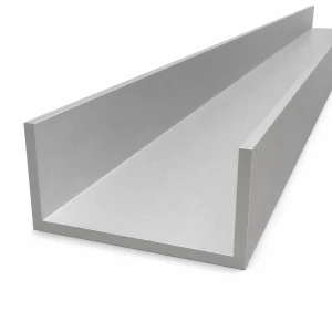 Profilato ad U in alluminio 100×50×5 mm – profilo C/U EN AW-6060 L=2000 mm