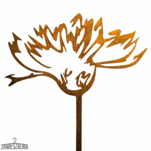 Zawieszalnia – decorazione da giardino in acciaio corten Fiordaliso Arrugginito XL su paletto