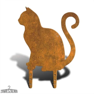Zawieszalnia – spaventapasseri da giardino Gatto Seduto L 38 cm, acciaio 2 mm