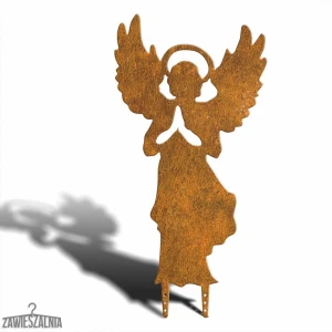 Zawieszalnia – decorazione da giardino Angelo Custode Arrugginito XL 78 cm in acciaio corten