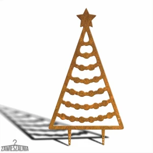 Zawieszalnia – decorazione da giardino albero di Natale in acciaio corten XXL 92 cm con motivo a catena