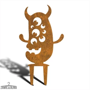 Zawieszalnia – decorazione da giardino in acciaio Corten 'Mostro Mostruoso Basil' XL 39 cm