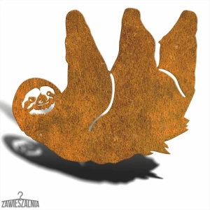 Zawieszalnia – decorazione da giardino bradipo appeso XL in acciaio Corten 55×48 cm