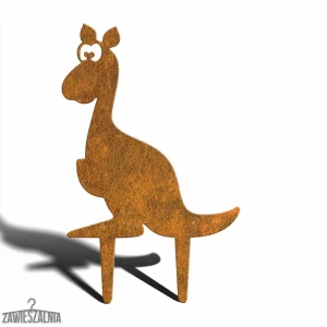 Pupil Ogrodowy – decorazione da giardino Canguro Oskar M 39 cm, acciaio Corten