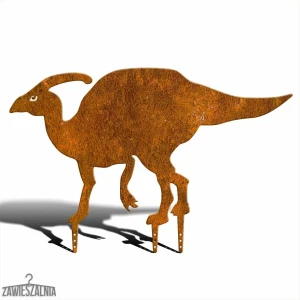 Zawieszalnia – decorazione da giardino dinosauro in acciaio Parasaurolophus XXL 90 cm corten