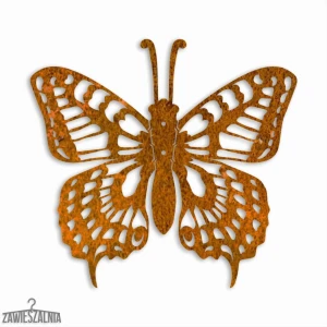 Zawieszalnia – decorazione murale 3D Farfalla Macaone M 31×29 cm acciaio corten