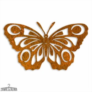Zawieszalnia – decorazione murale 3D Farfalla Occhio di Pavone M 35 cm acciaio corten