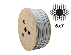 Fune metallica zincata Ø3,0 mm 6×7 con anima in fibra – vendita al metro