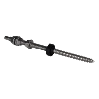 Vite a doppio filetto M10x200 in acciaio inox A2 per montaggio FV con rondella EPDM