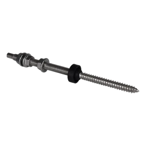 Vite a doppio filetto M10x200 in acciaio inox A2 per montaggio FV con rondella EPDM