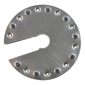 Rondella di messa a terra PV circolare con intaglio Ø44 mm – acciaio inossidabile A2