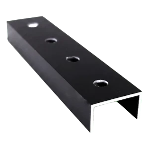 Giunto di collegamento profilo di montaggio PV 200 mm alluminio anodizzato nero