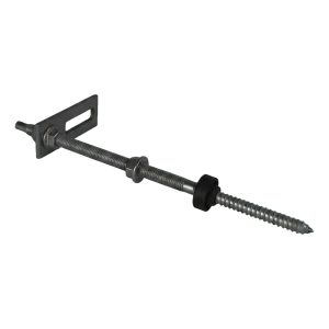 Vite bi-filettata M10x250 con adattatore di montaggio 80x30 mm per strutture PV