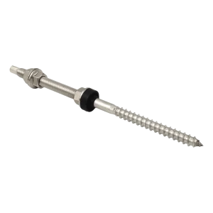 Vite a doppio filetto M12×250 in acciaio inossidabile A2 per montaggio FV con guarnizione EPDM