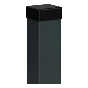 Palo per recinzione 80x80 mm grafite RAL 7016 con tappo – 2,0 m