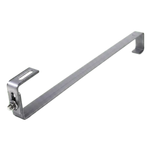 Gancio da tetto S regolabile 450 mm per montaggio pannelli FV – acciaio inossidabile 1.4016