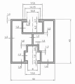 Profilo in alluminio 40x40 195cm per viti esagonali anodizzato PV-01-17 (4)