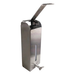 Dispenser a gomito da parete in acciaio inox 1000 ml – con chiusura a chiave