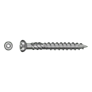 Vite per terrazzi in acciaio inox C1 (AISI 410) TX25 5,0×60 mm – confezione da 100 pz.