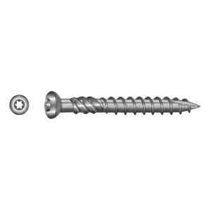 Vite per terrazze in acciaio inox C1 (AISI 410) TX25 5,0×80 mm – confezione da 100 pz.