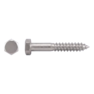 Vite per legno DIN 571 a testa esagonale 8×70 mm acciaio inox A2 – confezione da 100 pz.