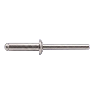 Rivetto cieco aperto A2/A2 con testa piatta 4,0×18 mm ISO 15983 – confezione da 500 pz.