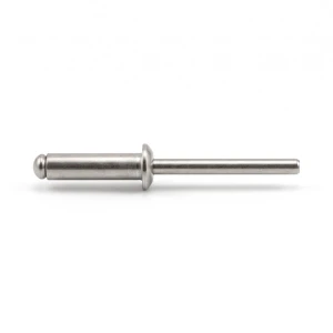 Rivetto cieco aperto A2/A2 con testa piatta 4,0×20 mm ISO 15983 – confezione da 500 pz.