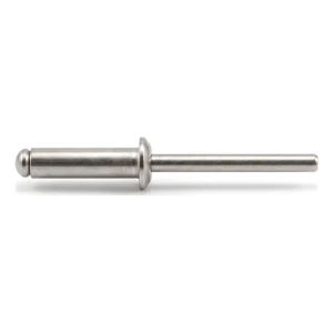 Rivetto cieco aperto A2/A2 con testa piana 5,0×30 mm ISO 15983 – confezione da 250 pz.
