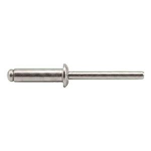 Rivetto cieco aperto A2/A2 con testa piana 4,0×10 mm ISO 15983 – confezione da 500 pz.