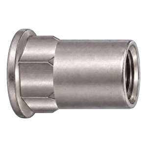 Dado a rivettare in acciaio A2 a testa piana M4×11,5 mm – confezione da 250 pz.
