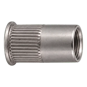 Rivetto filettato in acciaio inox A4 M5×11,5 mm – testa svasata ridotta, gambo zigrinato – confezione da 250 pz.