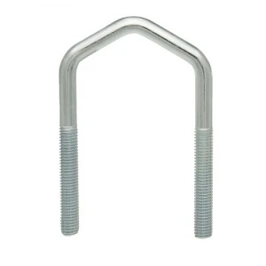 Staffa a U per palo antenna (tipo D) zincata M6×35×65 mm – fascetta per tubo da 1"