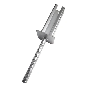 Base per palo di recinzione modulare 60×40 mm con barra Ø20 mm – zincata