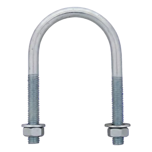Bullone a U per tubo zincato M12 × 115 mm, per tubo da 4"