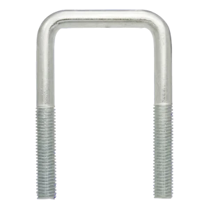 Bullone a U quadro (tipo C) zincato M8 × 61 × 108 mm, per tubo da 2"