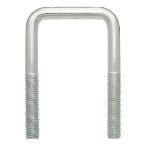 Bullone a U quadro (tipo C) zincato M8 × 77 × 136 mm, per tubo da 2 1/2"