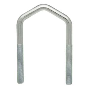 Staffa a U per palo antenna (tipo D) zincata M6 × 43 × 78 mm, per tubo da 1 1/4"