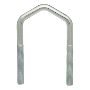 Staffa a U per palo antenna (tipo D) zincata M6 × 49 × 90 mm, per tubo da 1 1/2"