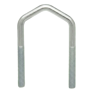 Staffa a U per palo antenna (tipo D) zincata M8, per tubo da 1/2"