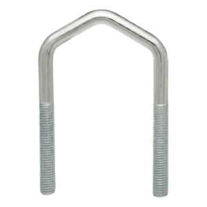 Staffa a U per palo antenna (tipo D) zincata M8 × 61 × 108 mm, per tubo da 2"