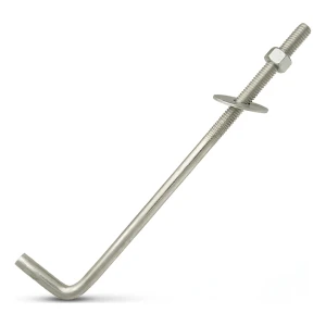 Bullone di ancoraggio piegato a L (connettore filettato piegato) M12×400 mm – zincato