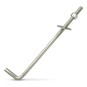 Bullone di ancoraggio piegato a L (connettore filettato piegato) M12×450 mm – zincato