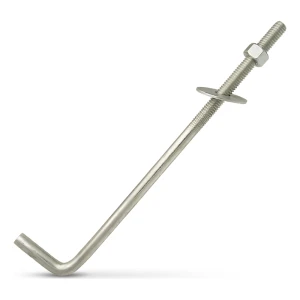 Bullone di ancoraggio piegato a L (connettore a vite piegato) M16×300 mm – zincato