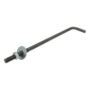 Ancorante a L per mauerlat (tirante filettato piegato) M12 × 500 mm, nero